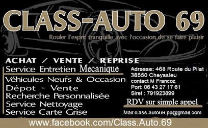 CLASS-AUTO 69 FRANCOZ PASCAL, Concessionnaire Automobile à Cheyssieu