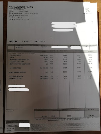 GARAGE DES FRANCS, Concessionnaire Automobile à Tourcoing